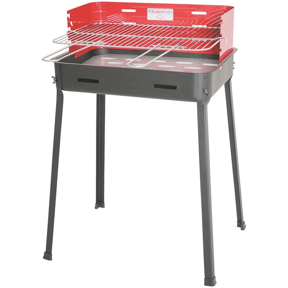 Barbecue griglia in acciaio cromato regolabile in 3 posizioni H 80x53x39 - Foto 4