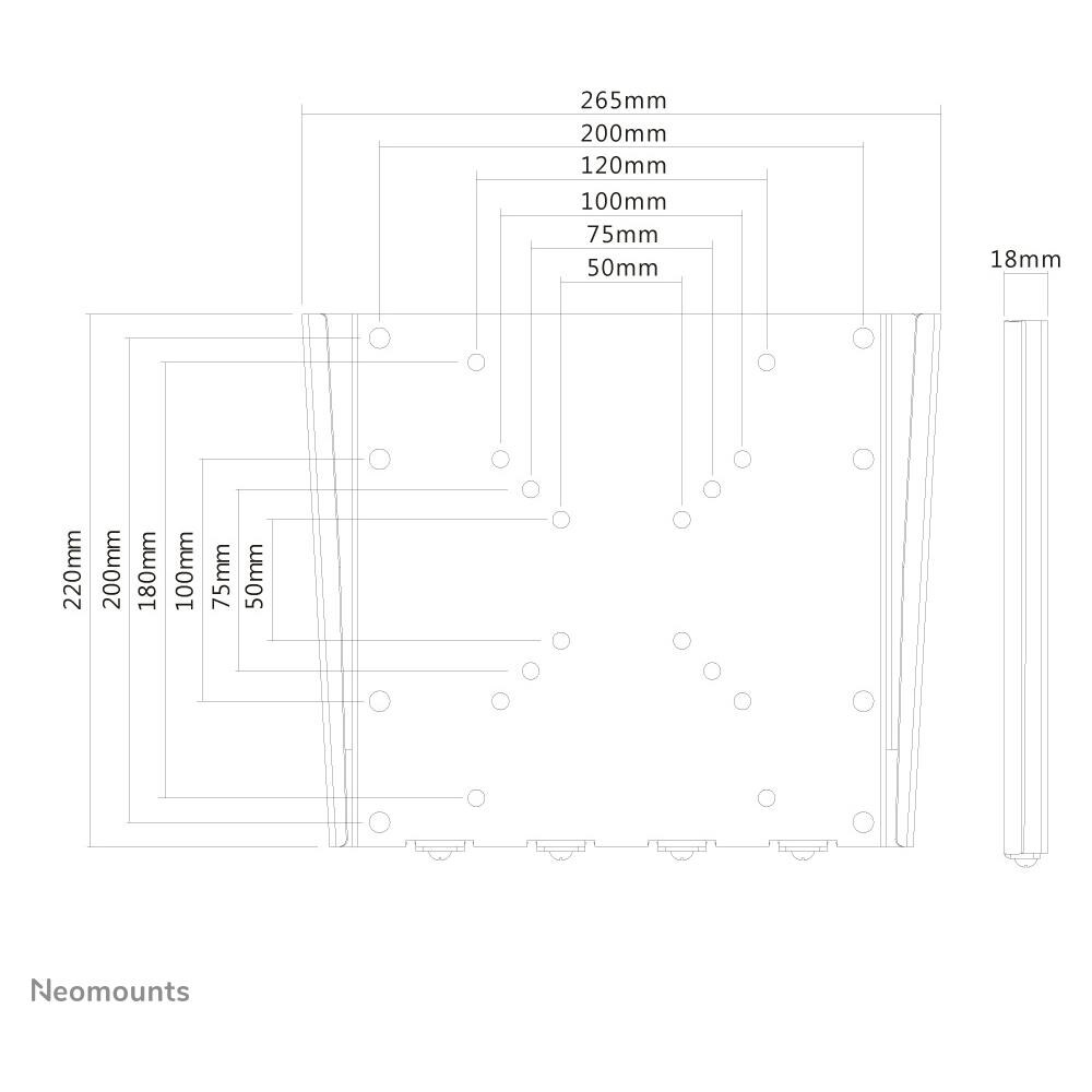 FPMA-W110BLACK Supporto a Parete per Monitor /TV - Foto 4