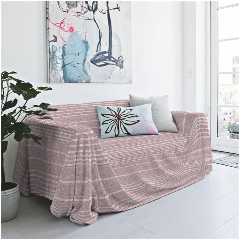 Copriletto, Copridivano, Telo Copritutto Multiuso Per Arredo - Irene Rosa - 210x250 Cm - Foto 4