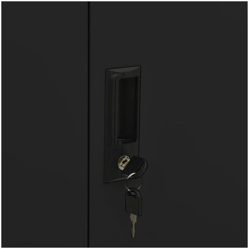 Armadio per Ufficio Nero 90x40x102 cm in Acciaio - Foto 2