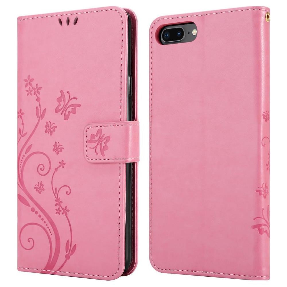 Cadorabo Custodia Compatibile Con Apple Iphone 8 Plus / 7 Plus / 7s Plus In Rosa Fiore - Coperchio Protettivo In Design Floreale Con Chiusura Magnetica, Funzione Stand E Slot Per Carte - Foto 8