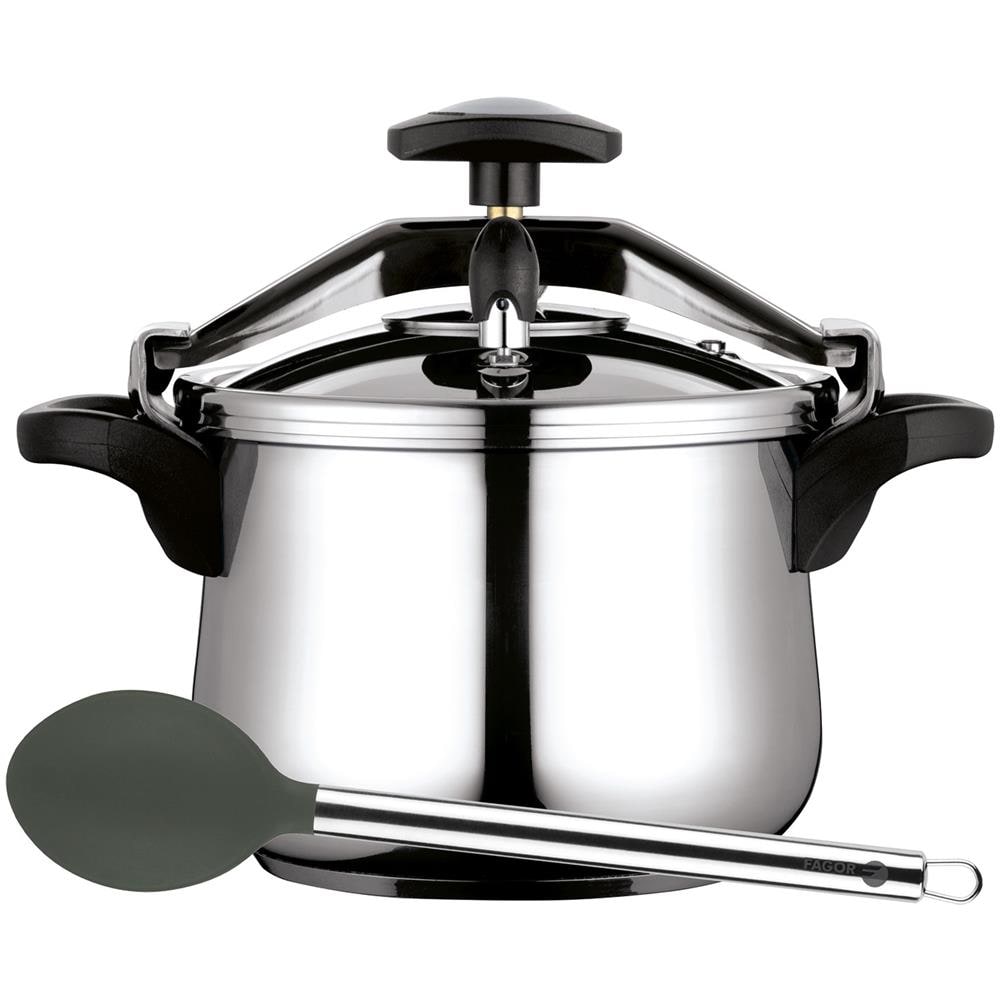 Fagor Clásica Bombe 10 Pentola A Pressione 10 L, Induzione, Acciaio Inox. 18/10, 3 Sistemi Di Sicurezza  Argento - Foto 1