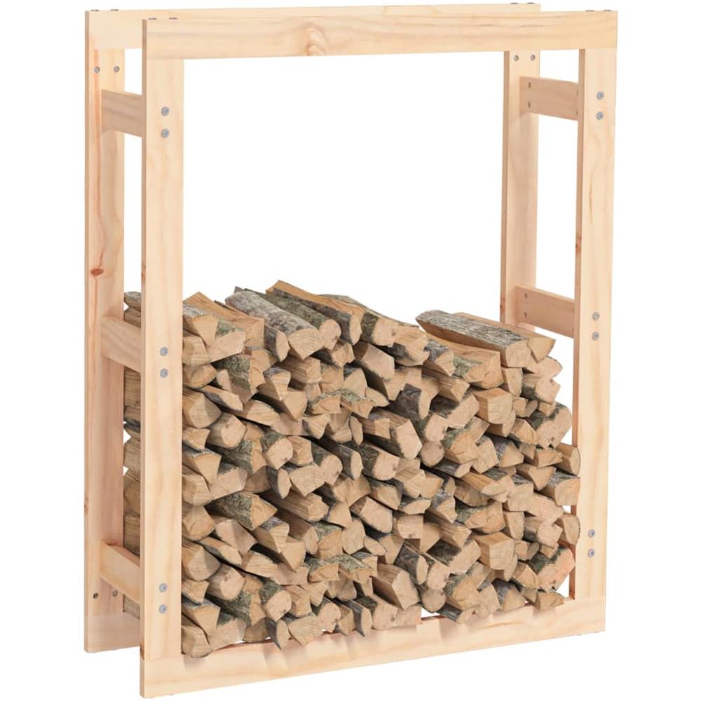 Portalegna 80x25x100 cm in Legno Massello di Pino - Foto 7