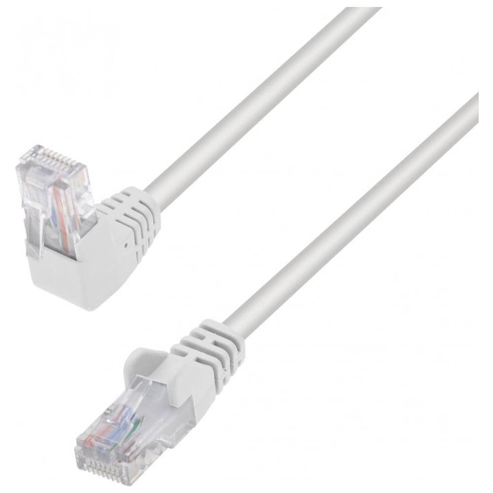 Cavo Di Rete Patch Connettore Angolato 90 Cca Cat. 5e Utp 5m Bianco - Foto 1