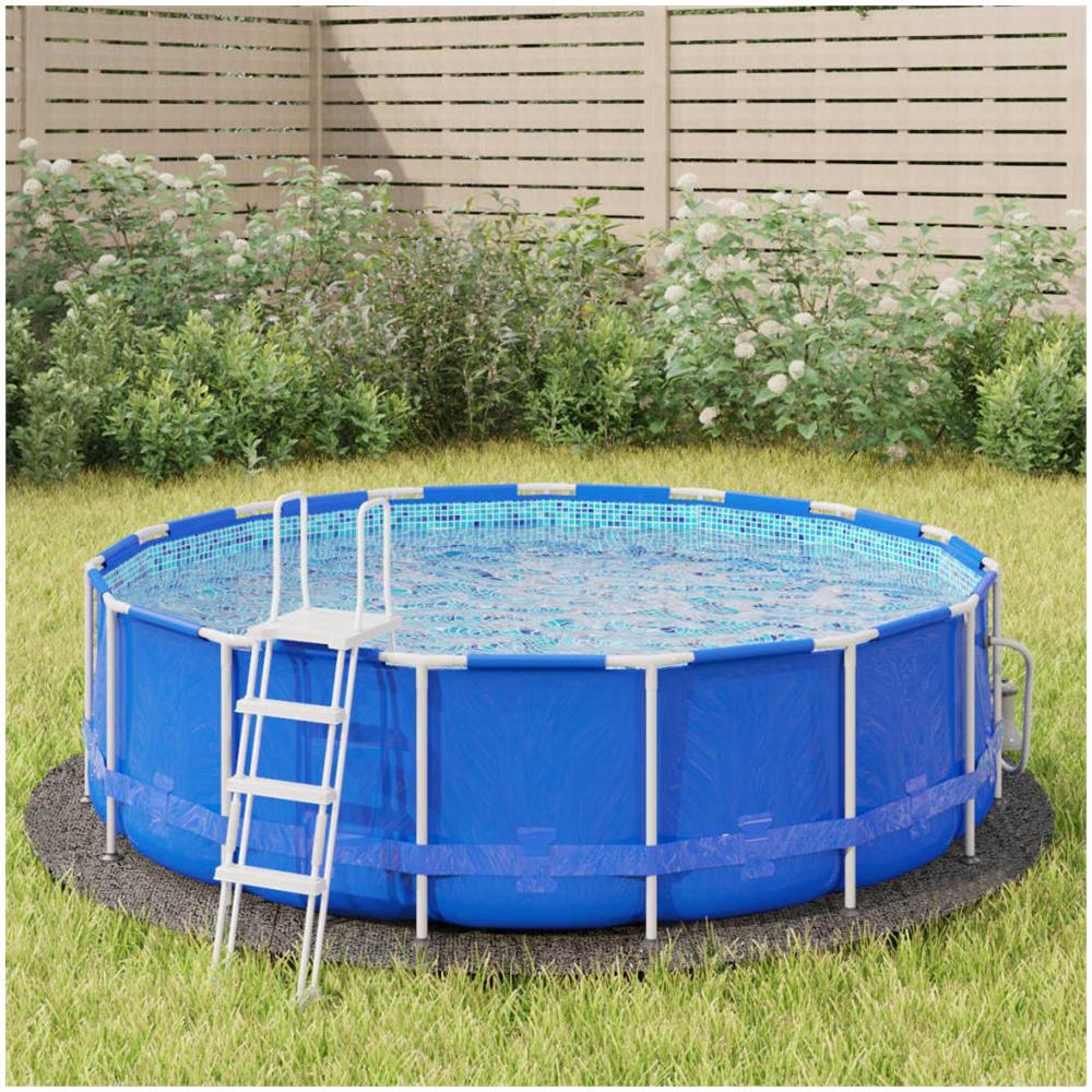 Telo Sotto Piscina Grigio Chiaro 306 Cm Geotessile Poliestere - Foto 1