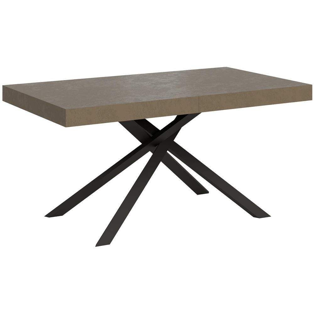 Tavolo allungabile 90x160/264 cm Karida tortora gambe antracite - Foto 1