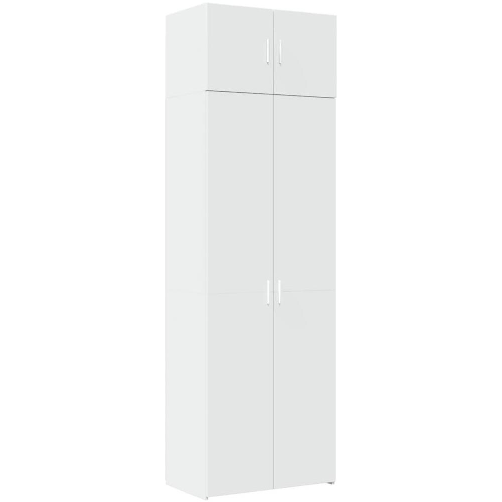 Mobile Portaoggetti Bianco 70x42,5x225 cm in Truciolato - Foto 1