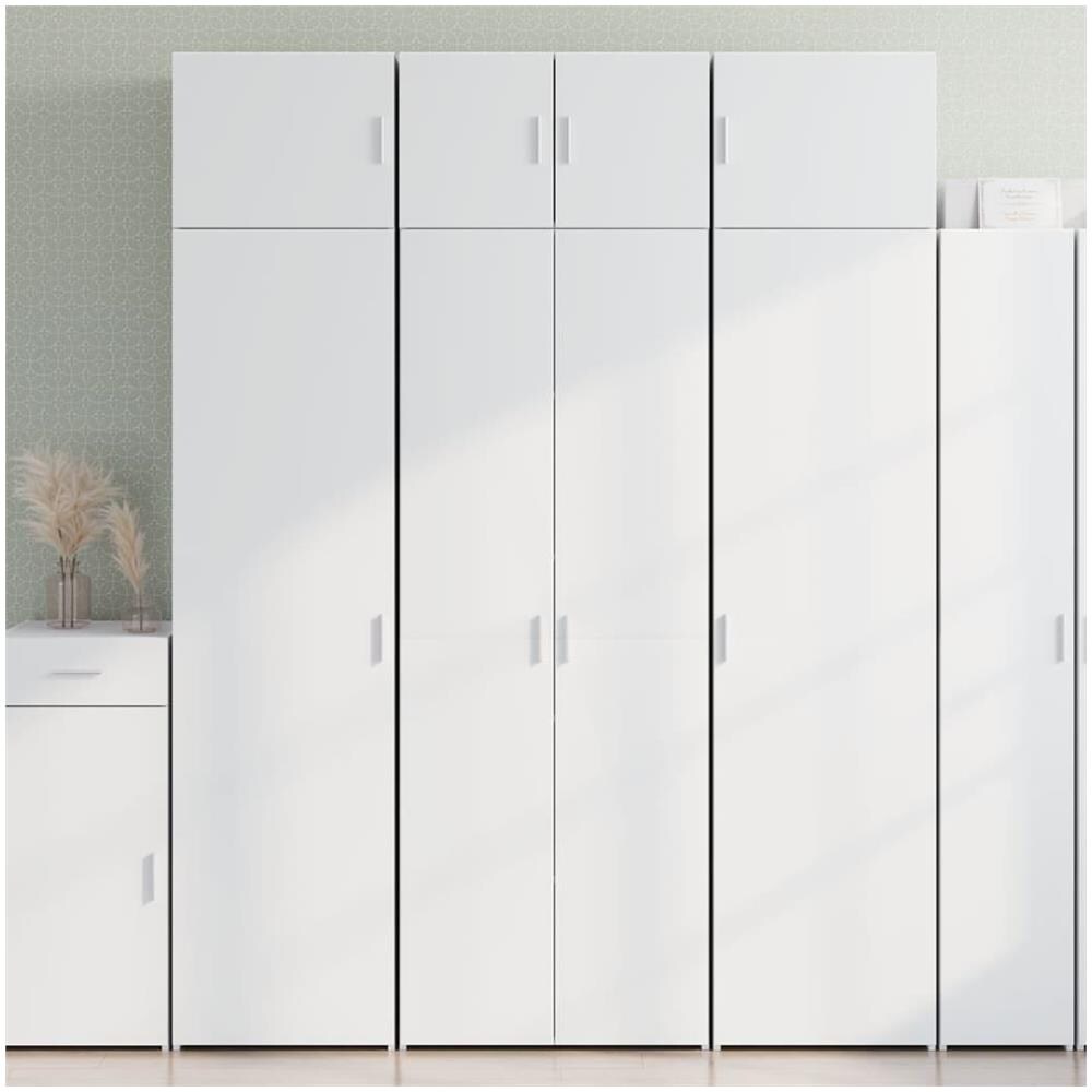 Mobile Portaoggetti Bianco 70x42,5x225 cm in Truciolato - Foto 2