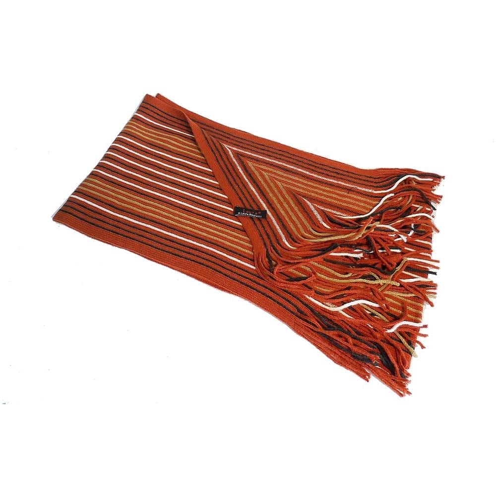 Sciarpa Uomo Linea Rigata 508-1 Multicolor Marrone - Foto 2