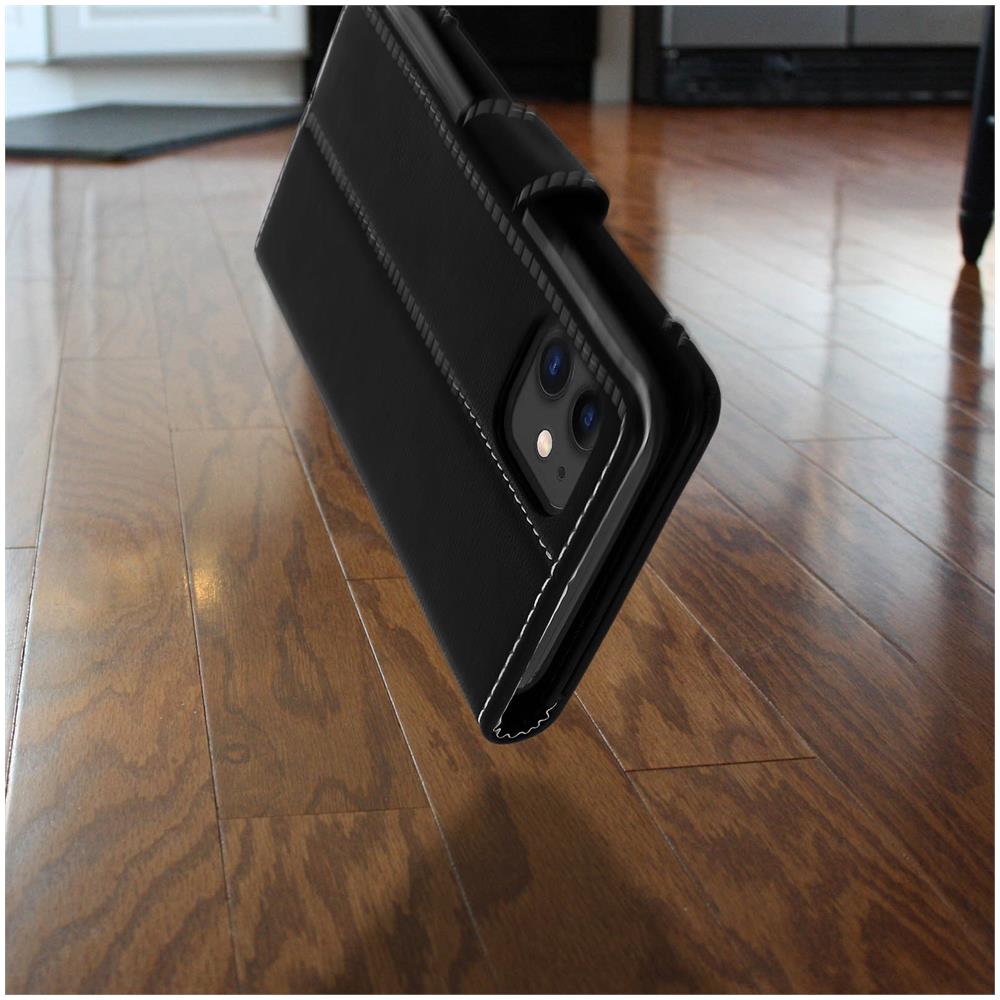 Custodia Apple Iphone 11 A Portafoglio Funzione Supporto - Nero - Foto 2
