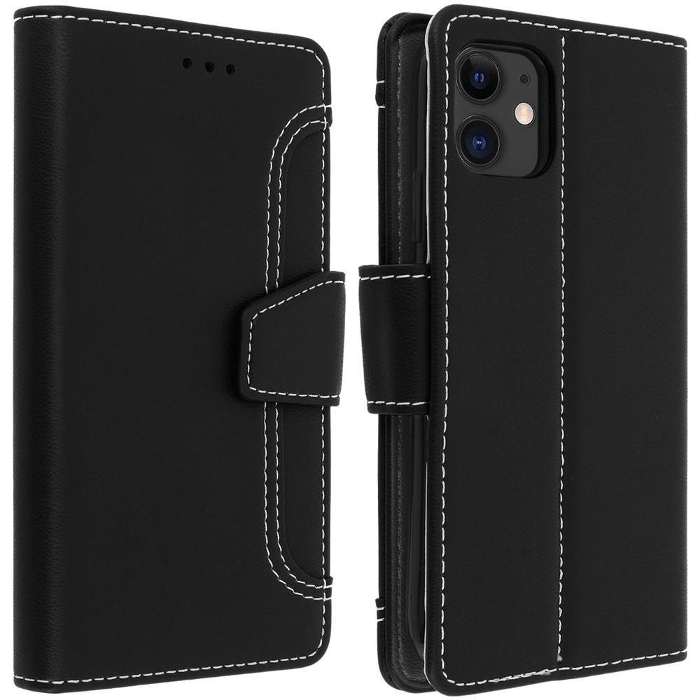 Custodia Apple Iphone 11 A Portafoglio Funzione Supporto - Nero - Foto 1