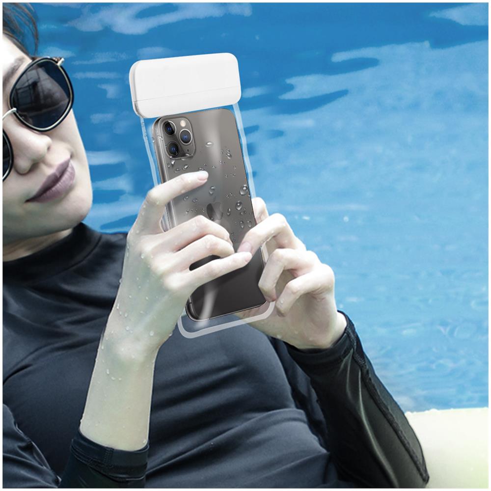 Custodia Impermeabile Smartphone Fino A 7,2 Pollici Touch Let's Go Baseus Rosa - Foto 2