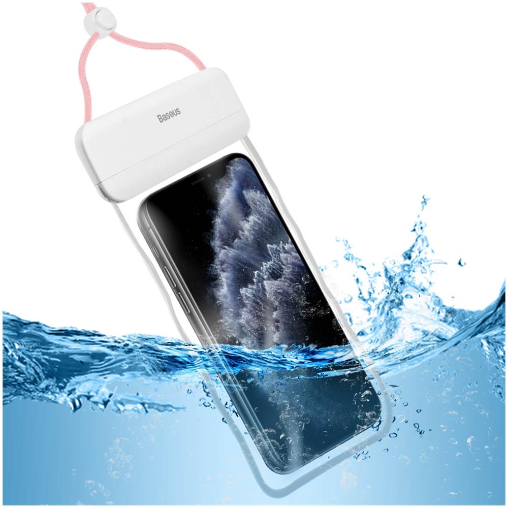 Custodia Impermeabile Smartphone Fino A 7,2 Pollici Touch Let's Go Baseus Rosa - Foto 5