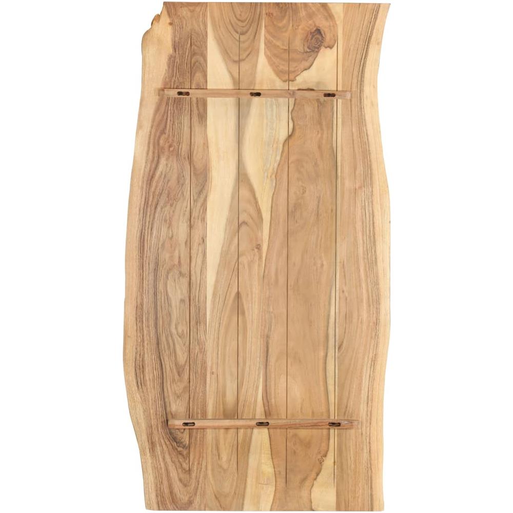 Piano del Tavolo in Legno Massello di Acacia 118x (50-60) x2,5 cm - Foto 2
