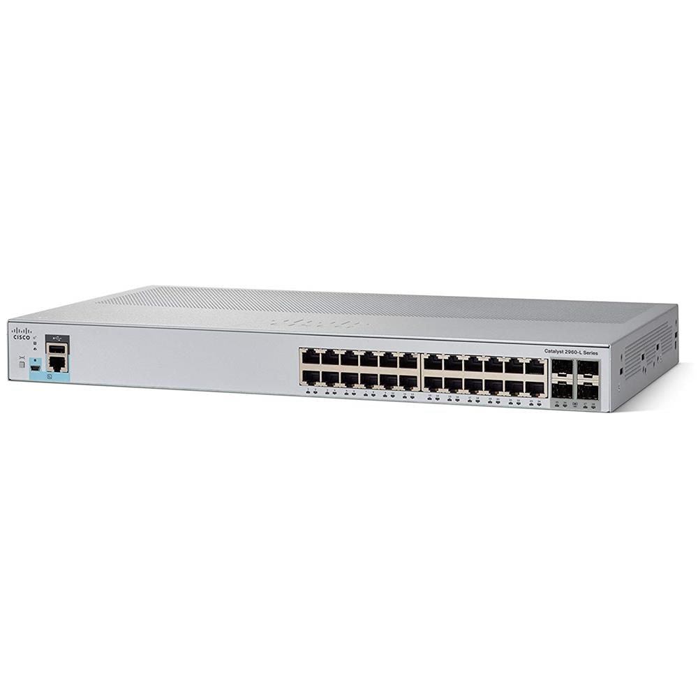 Switch Serie 2960-L con 24 Porte Gigabit Ethernet 10/100/1000 / PoE 4 x Gigabit SFP+ - Foto 1