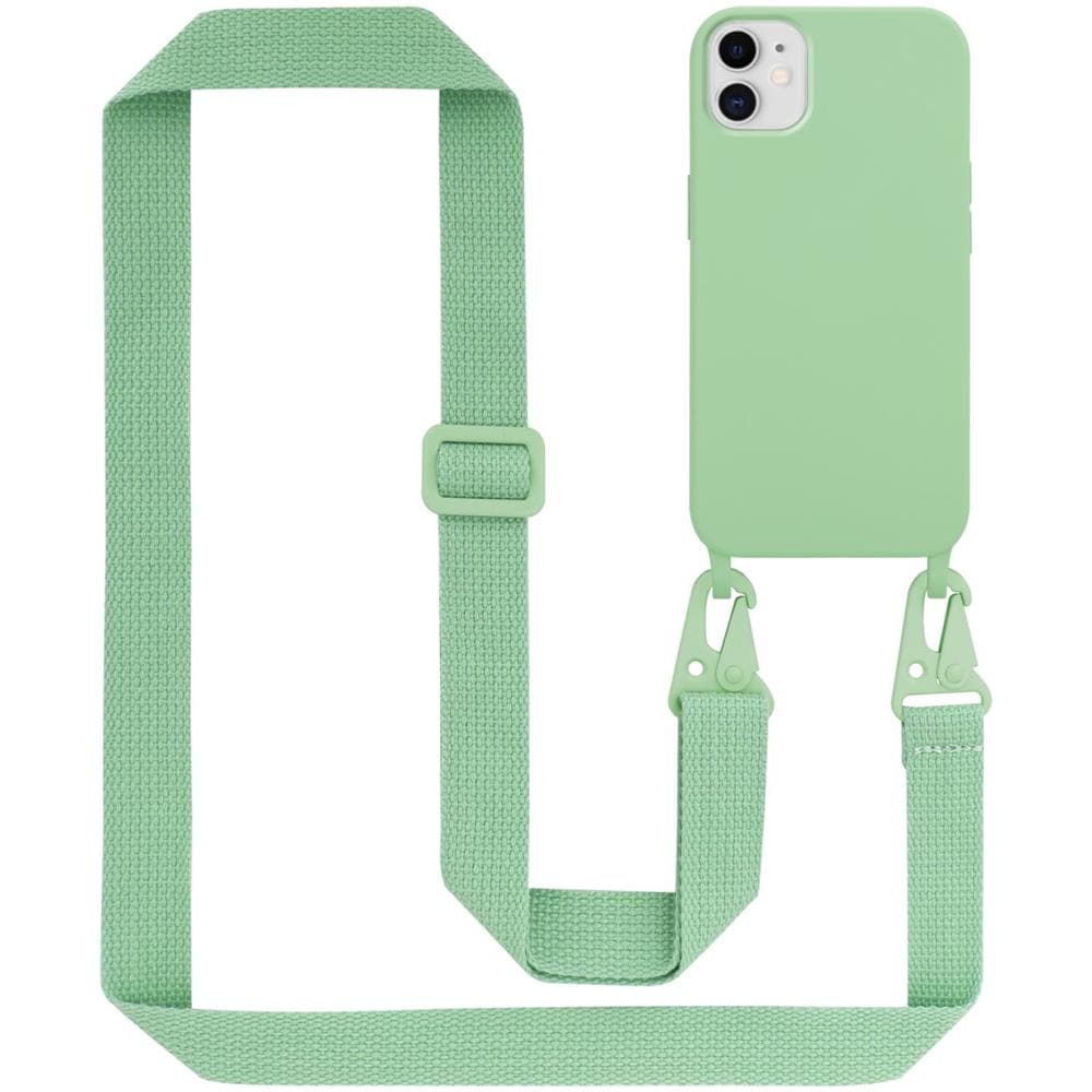Catena Di Telefoni Cellulari Compatibile Con Apple Iphone 11 In Liquid Verde Chiaro - Coperchio Di Protezione In Silicone Con Cordino Regolabile In Lunghezza - Foto 1
