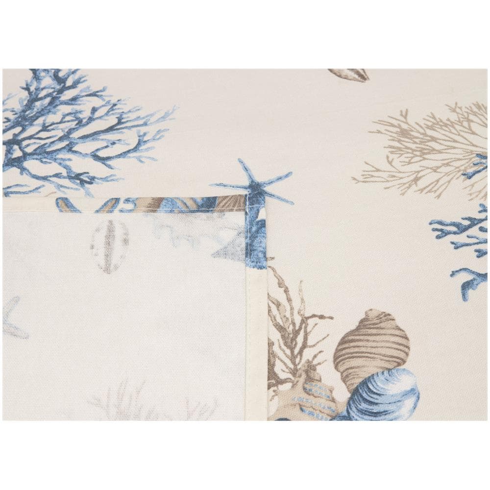 Tovaglia Cucina Copritavolo 100% Cotone Made Italy Disegno Marino Versilia Rp 140x180 Azzurro - Foto 2