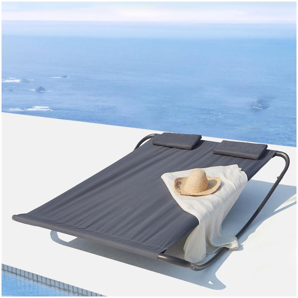 Sdraio A Dondolo 2 Persone Grigio Coachella - Foto 2