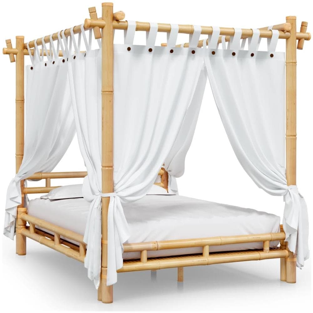 Letto A Baldacchino 140x200 Cm In Bamb - Foto 1