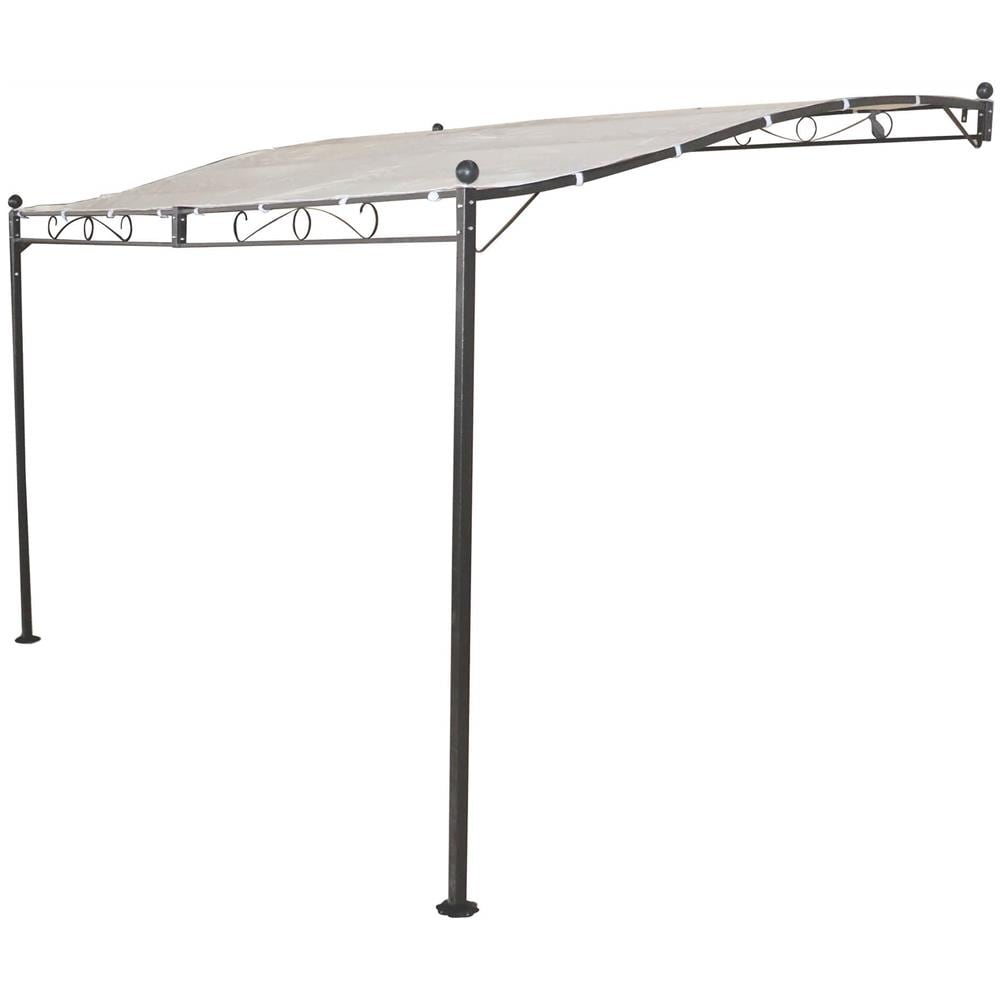 Pegasus - Pergola Onda Da Giardino Addossata In Acciaio 3,5 X 2,5 M - Foto 3