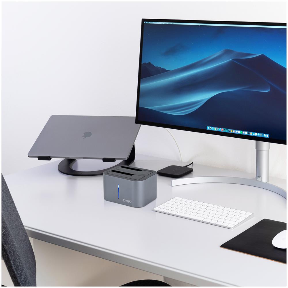 TQDS-805G docking station per unità di archiviazione USB 3.2 Gen 1 (3.1 Gen 1) Type-B Alluminio - Foto 8