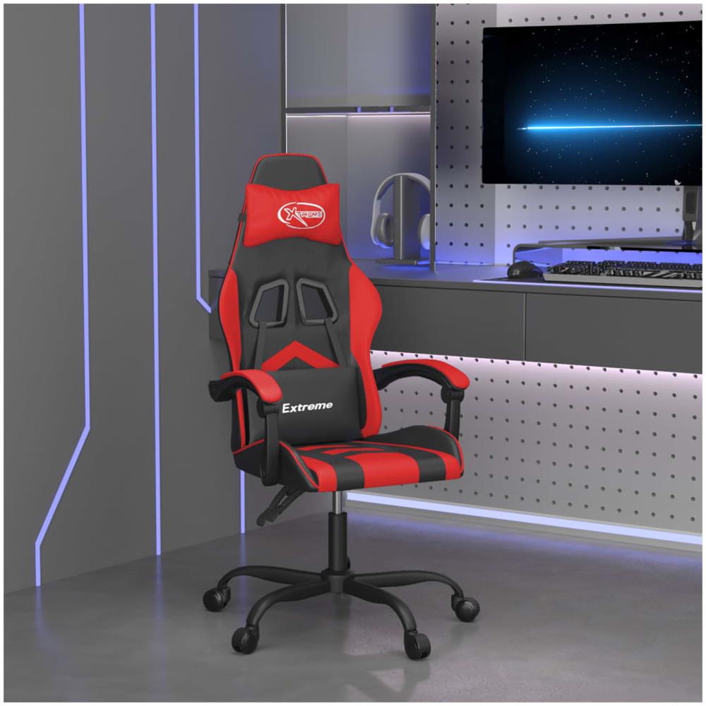 Sedia Da Gaming Nera E Rossa In Similpelle - Foto 1