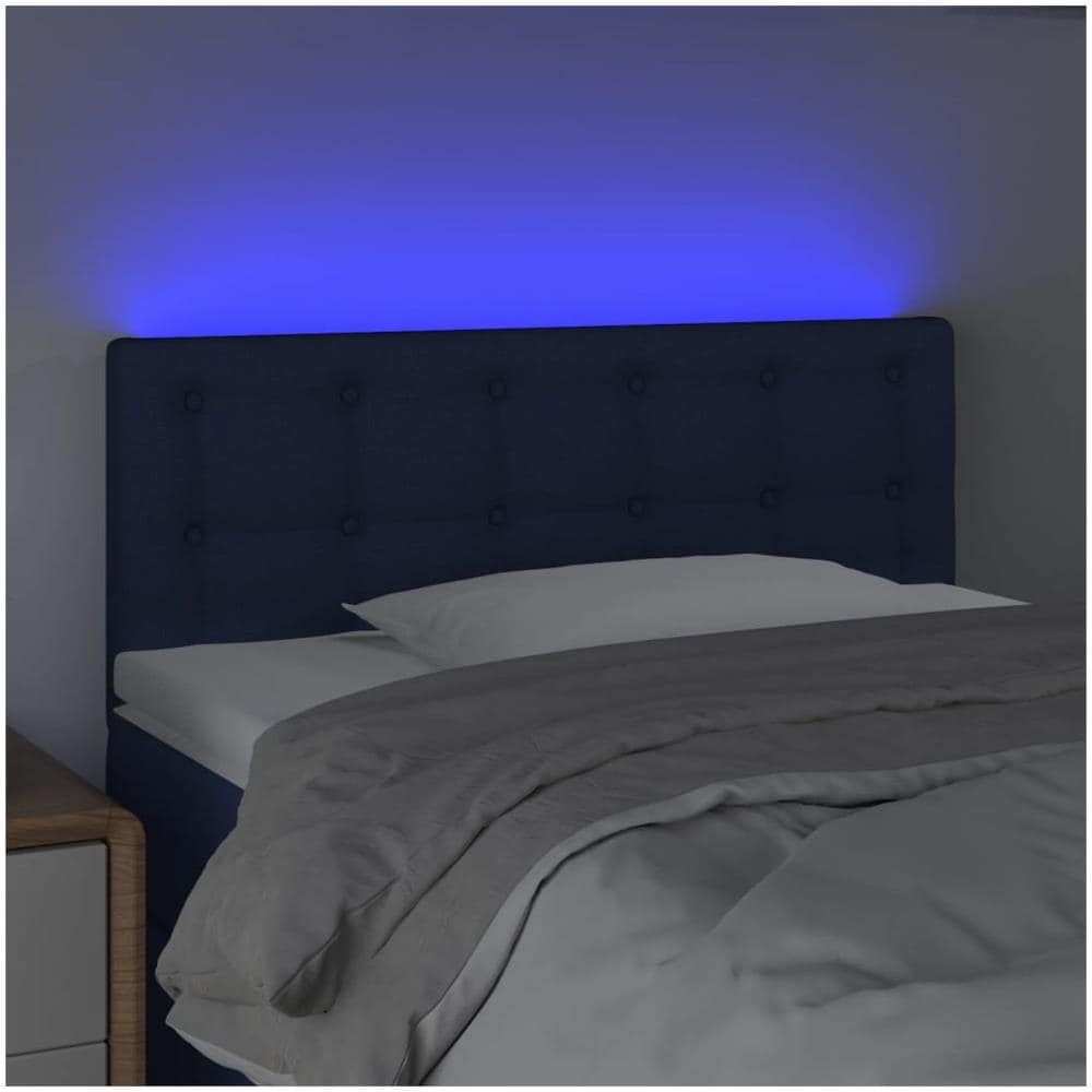 Testiera A Led Blu 80x5x78/88 Cm In Tessuto - Foto 3