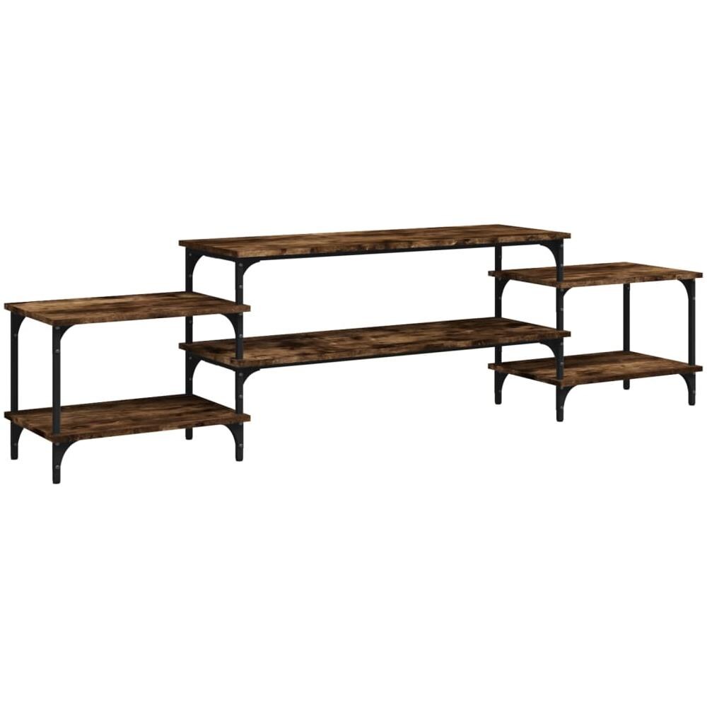 Mobile Porta Tv Rovere Fumo 197x35x52 Cm In Legno Multistrato - Foto 2