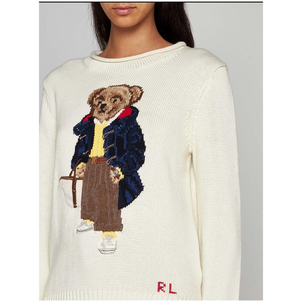 Donna Maglia Ralph Lauren ''polo Bear'' In Cotone Tg Xl - Foto 4