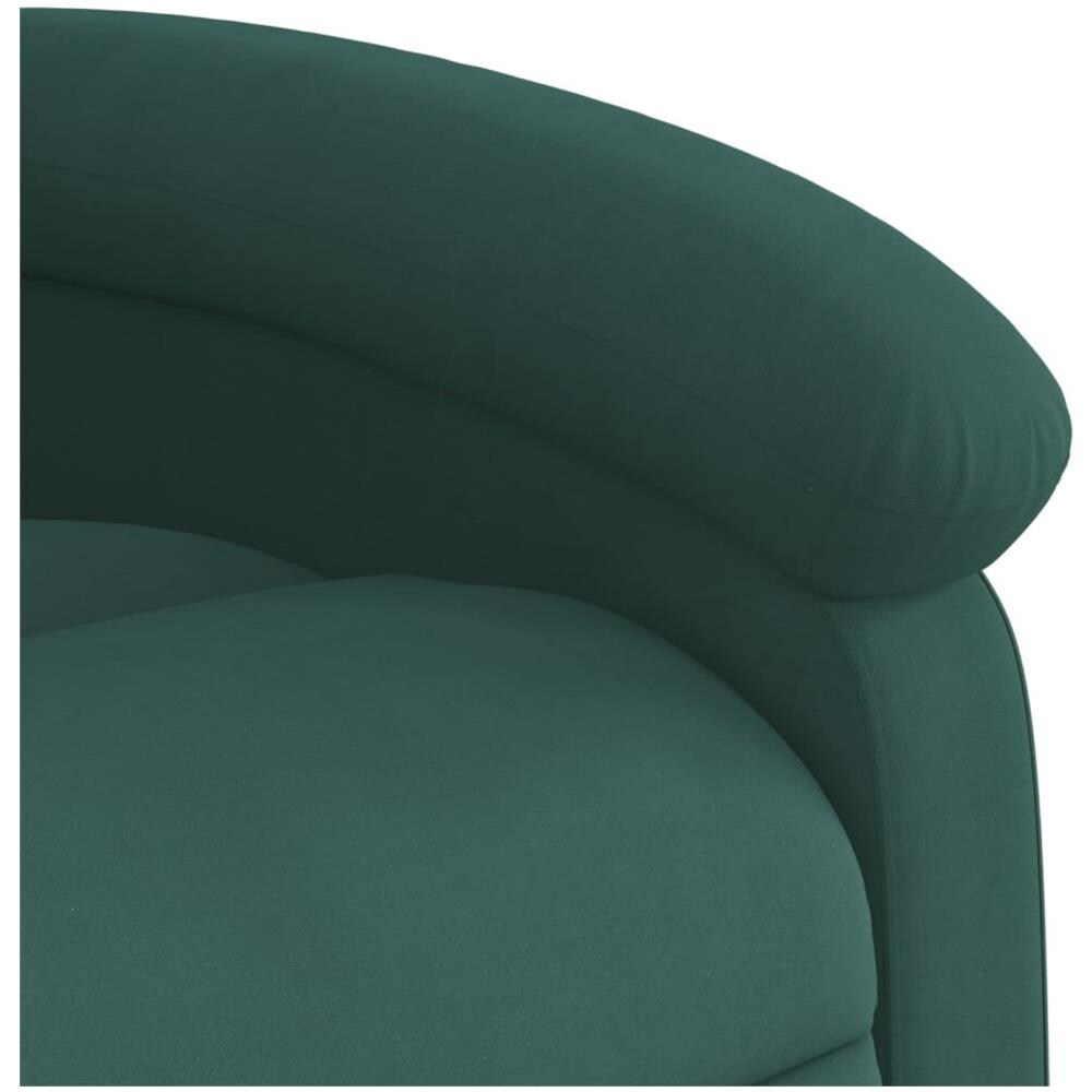 Poltrona Massaggiante Reclinabile Verde Scuro In Velluto - Foto 8