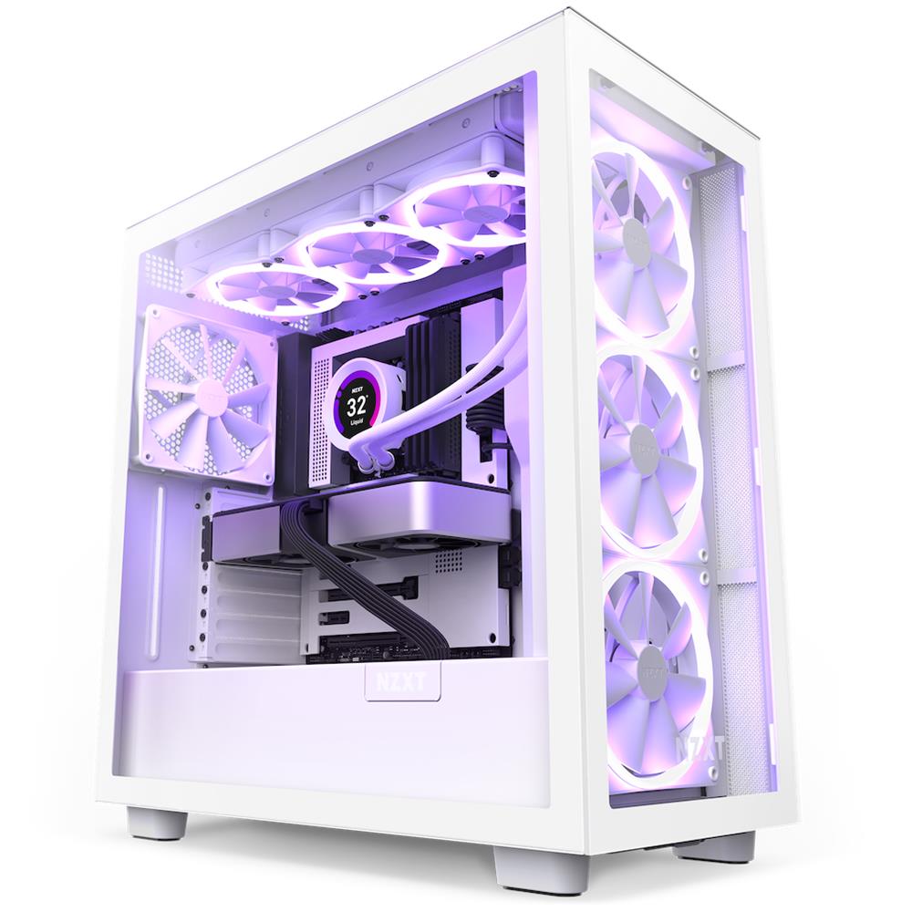Case H7 Elite Midi Tower ATX, micro ATX, Mini-ATX 4 Porte USB 3.2 Colore Bianco (Finestrato) - Foto 1