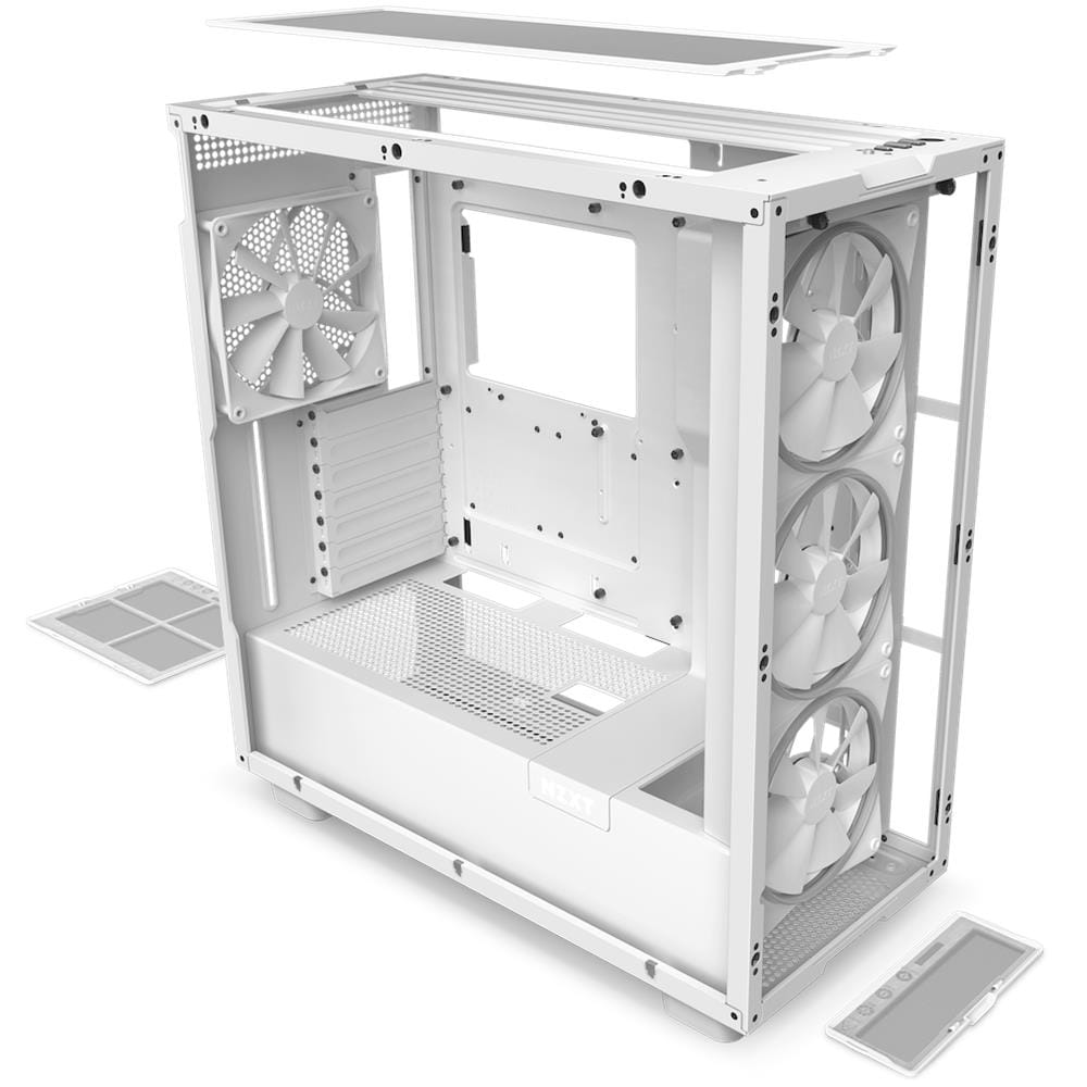 Case H7 Elite Midi Tower ATX, micro ATX, Mini-ATX 4 Porte USB 3.2 Colore Bianco (Finestrato) - Foto 5