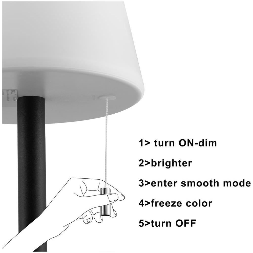 Lampada da Tavolo Senza Fili Ricaricabile Portatile per Interni ed Esterni RGB - Foto 2