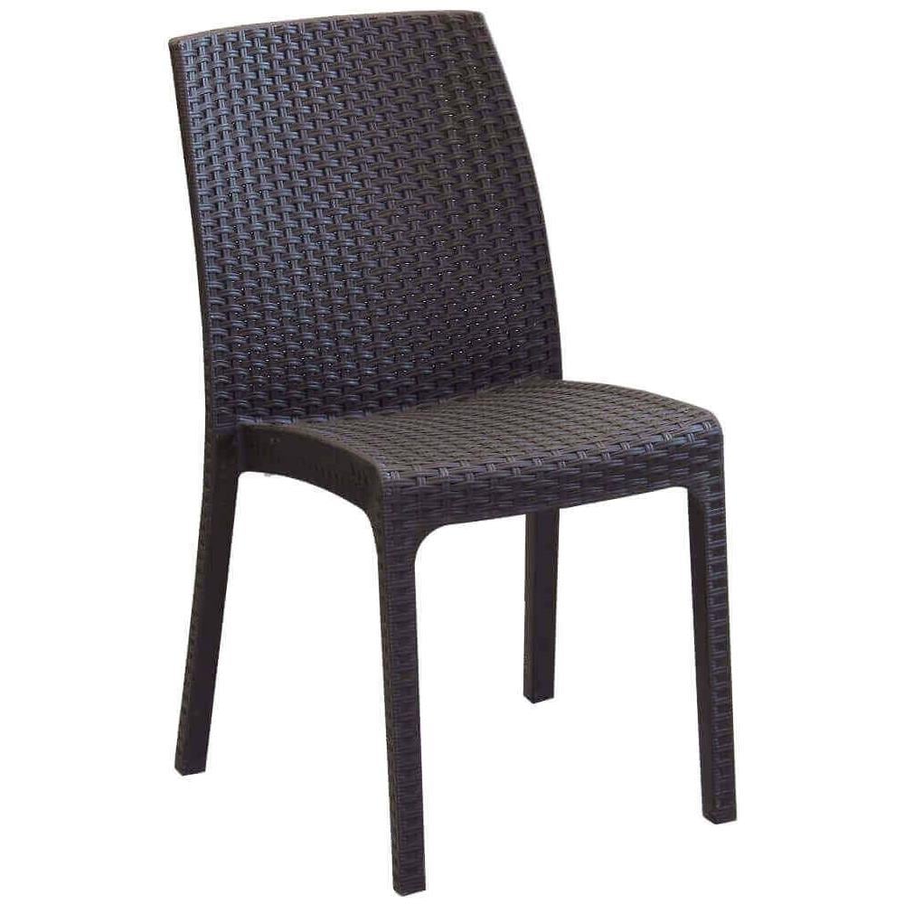 Alma - Sedia Da Giardino Impilabile In Wicker Stampato - Foto 1