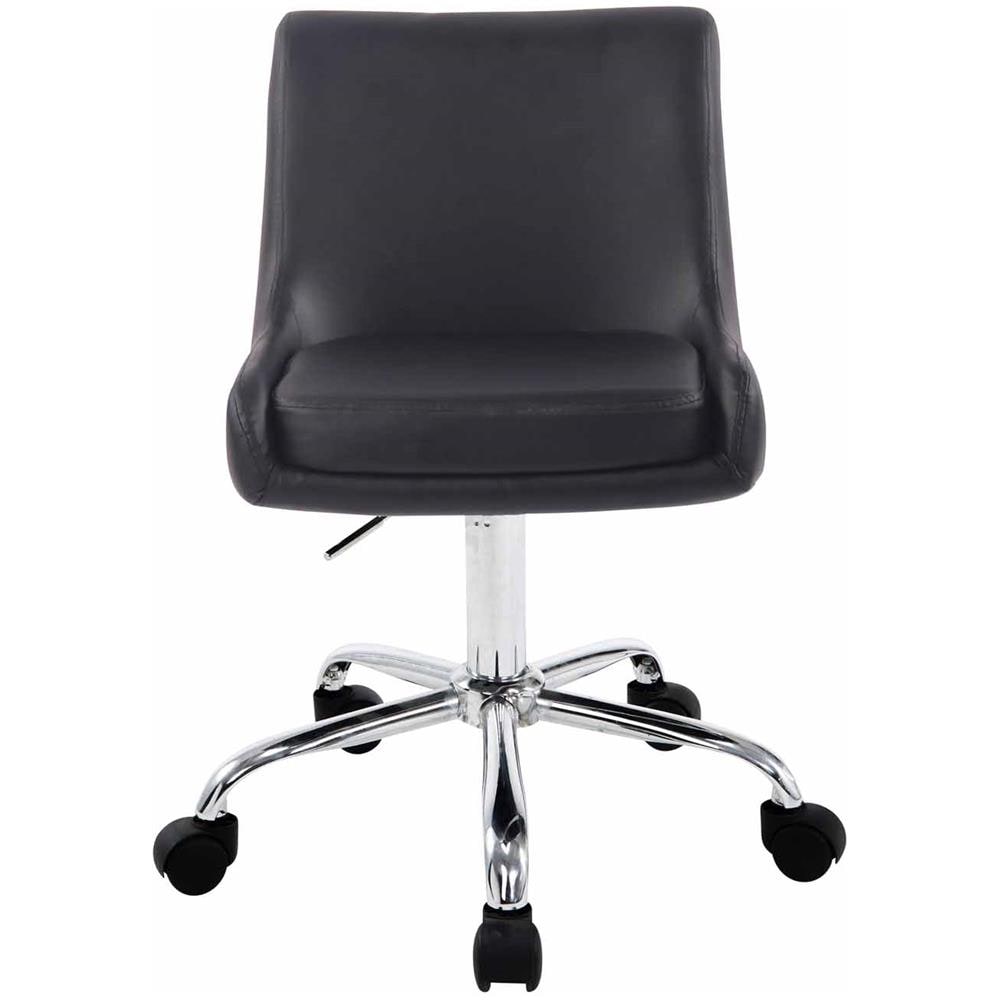 Sedia Sgabello da Lavoro con Ruote Club in Similpelle - Sedia Lavoro Studio Ambulatorio Estetista Regolabile e Girevole a 360° Nero - Foto 2