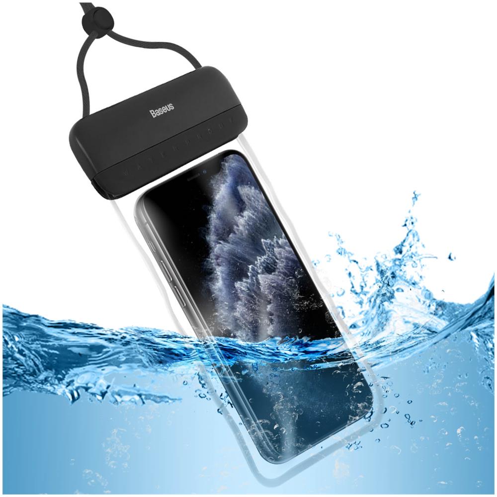 Custodia Impermeabile Smartphone Fino A 7,2 Pollici Touch Let's Go Baseus Nero - Foto 2