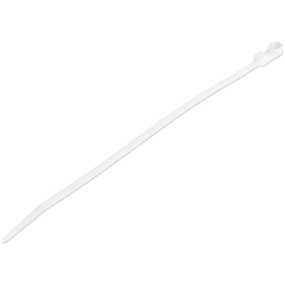 Fascette fermacavo da 20 cm con foro di montaggio - 4 mm di larghezza, 52 mm di diametro del fascio, 22 kg di resistenza alla trazione, Fascette di Nylon 66 autobloccanti con foro per le viti, Certificazione UL, confezione da 100 - Foto 1