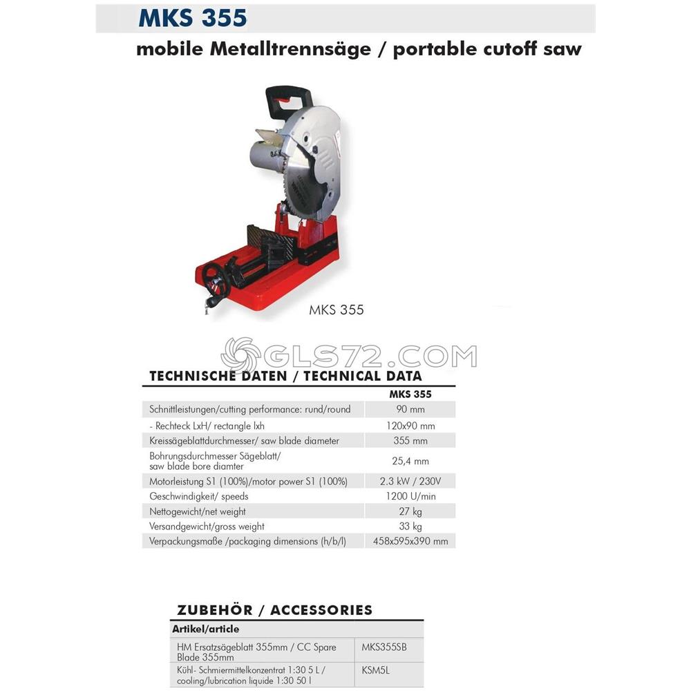 Troncatrice Sega Circolare Portatile Disco Metalli Lama 355mm Holzmann Mk355 - Foto 3