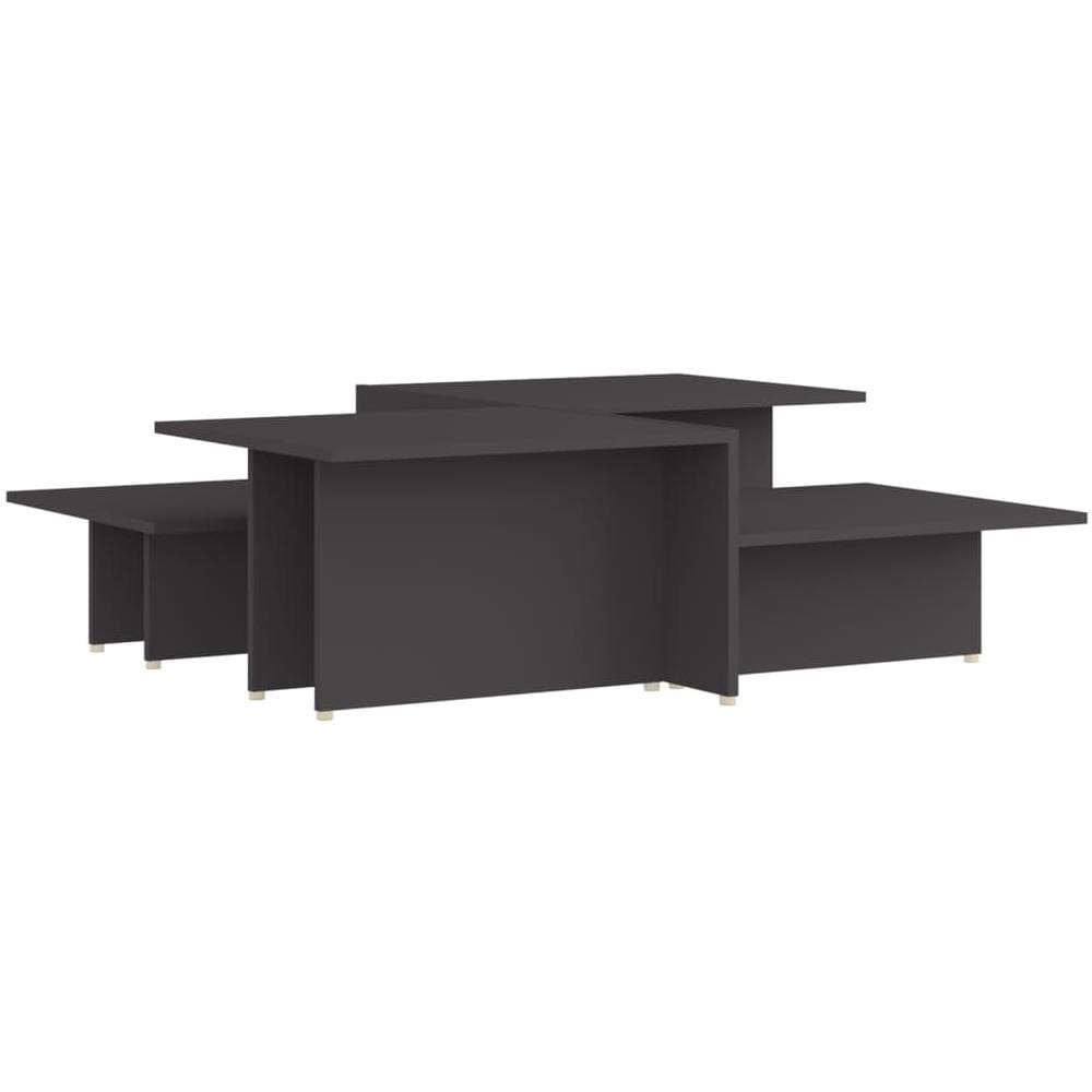 Tavolini da Salotto 2 pz Grigi 111,5x50x33 cm Legno Multistrato - Foto 2