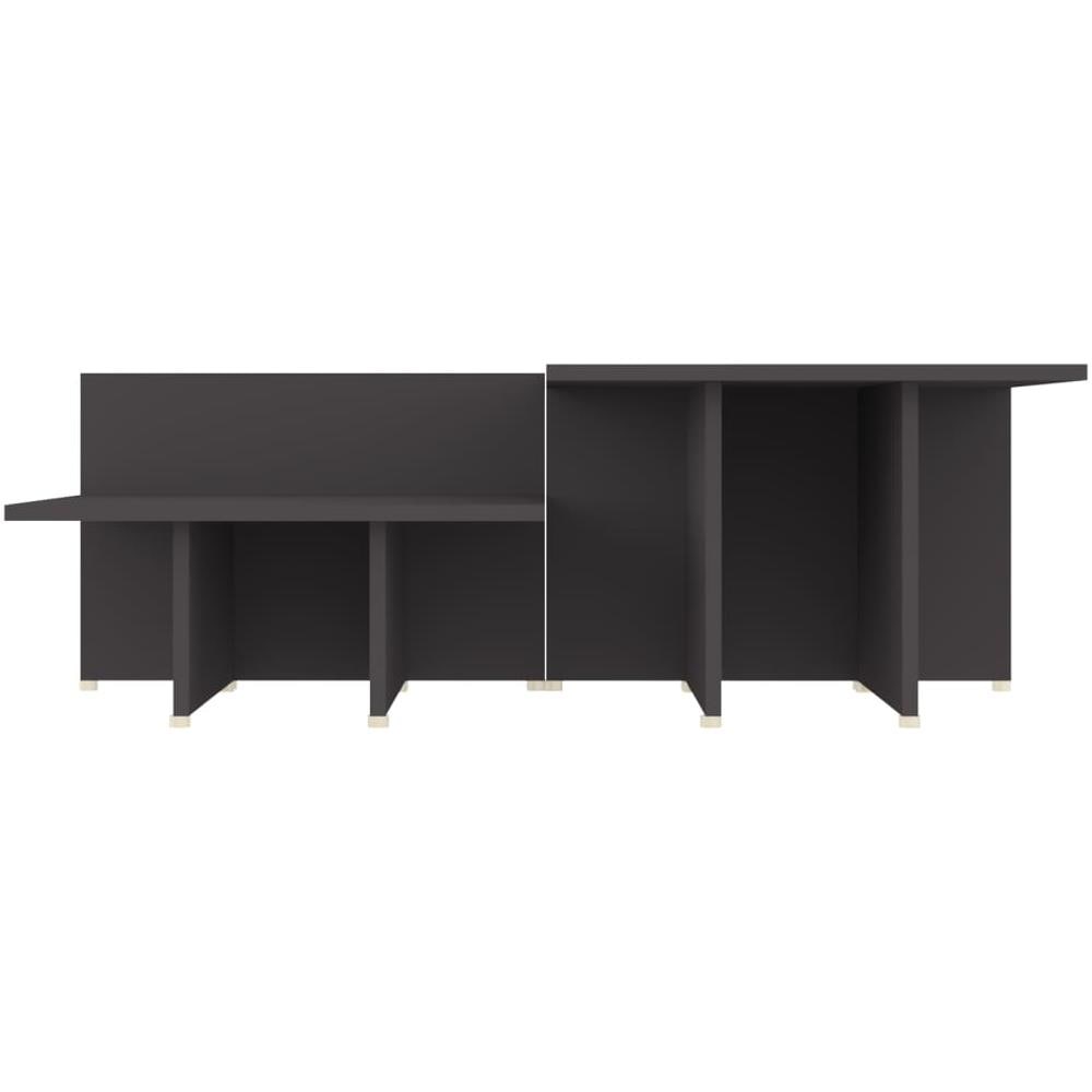 Tavolini da Salotto 2 pz Grigi 111,5x50x33 cm Legno Multistrato - Foto 5