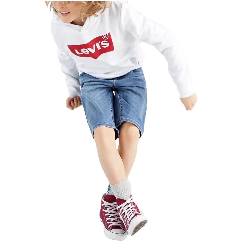 Felpa Da Ragazzi Con Cappuccio Batwing Screenprint Bianca Taglia 16 A Codice 9e8778-001 - Foto 3