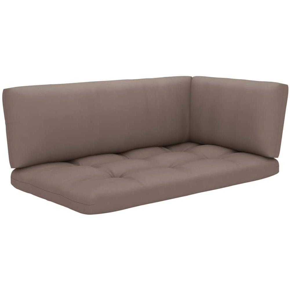 Set Divani a Pallet e Cuscini 4 pz in Pino Impregnato Grigio - Foto 3