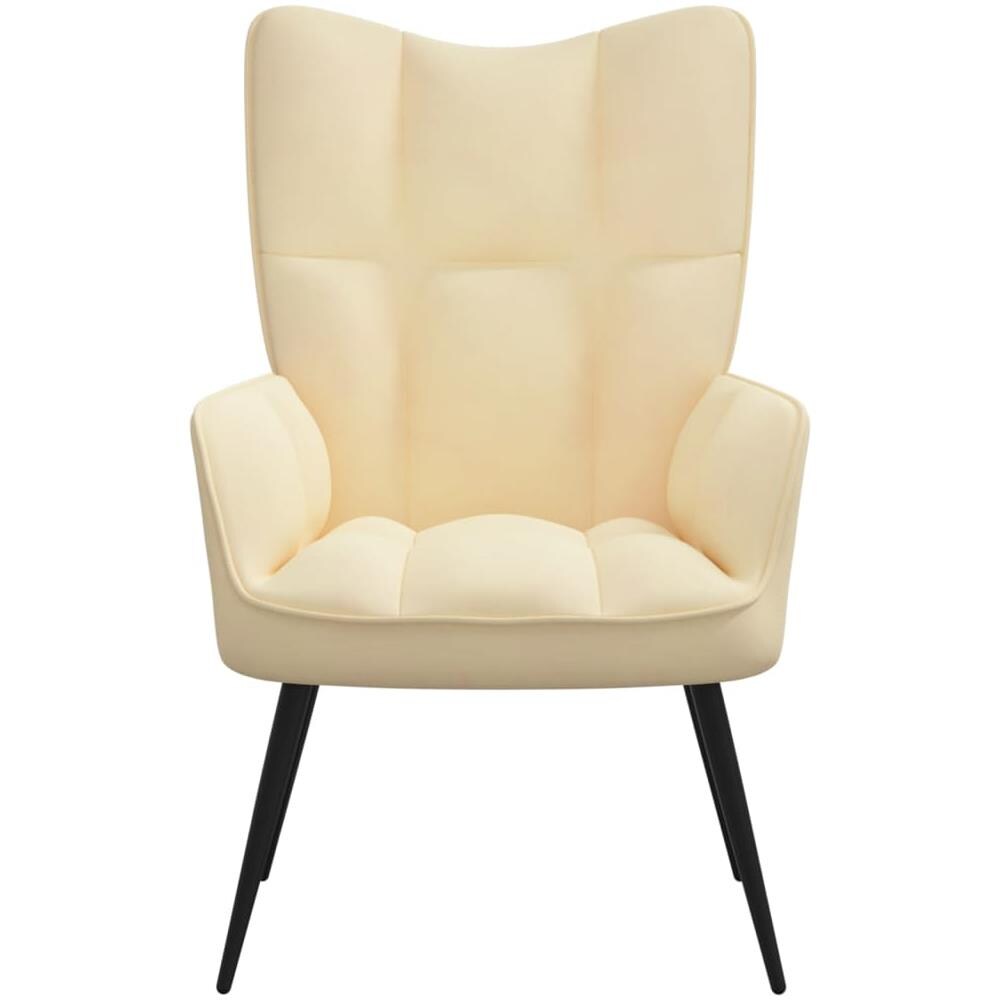 Sedia Relax Bianco Crema Velluto - Foto 3