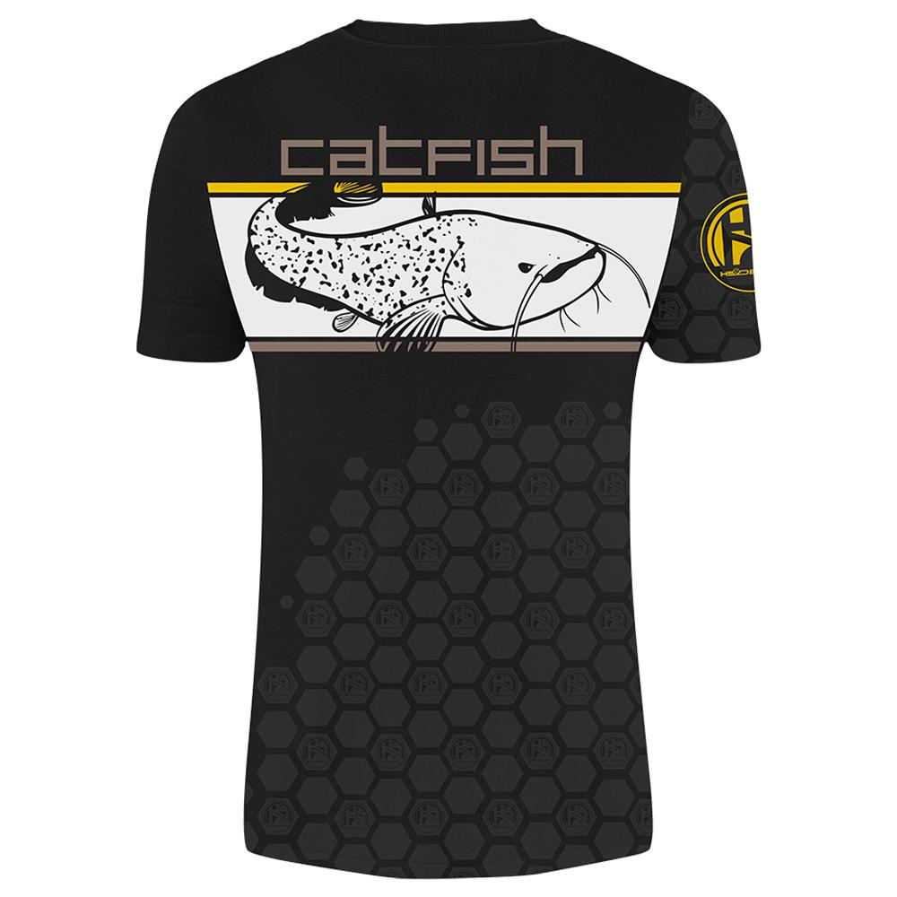 T-shirt Linear Catfish M Nero / giallo - Foto 1