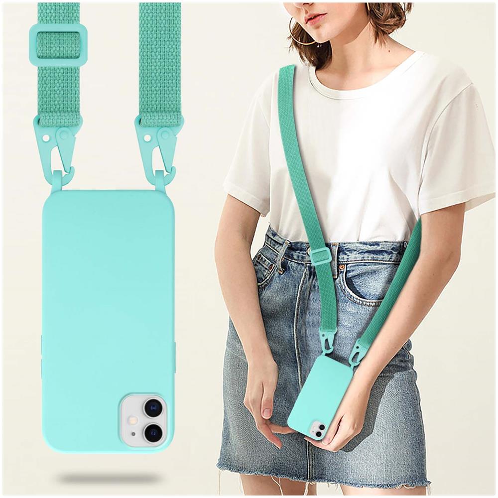 Catena Di Telefoni Cellulari Compatibile Con Apple Iphone 11 In Liquid Turchese - Coperchio Di Protezione In Silicone Con Cordino Regolabile In Lunghezza - Foto 7