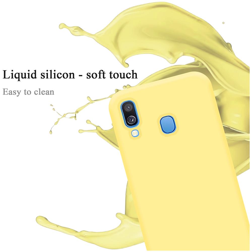 Custodia Compatibile Con Samsung Galaxy A40 In Liquid Giallo - Coperchio Protettivo In Silicone Tpu Flessibile - Foto 2