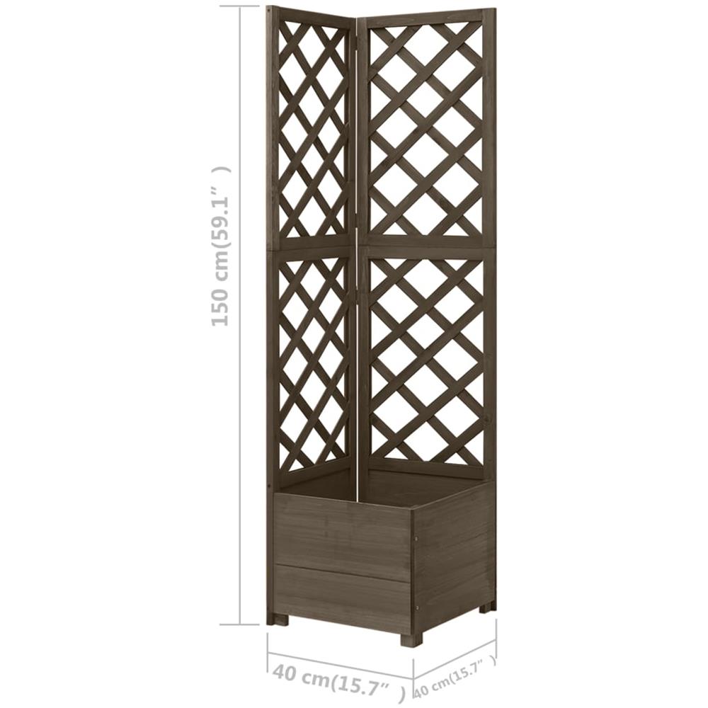 Traliccio Ad Angolo Grigio 40x40x150 Cm In Massello Di Abete - Foto 6