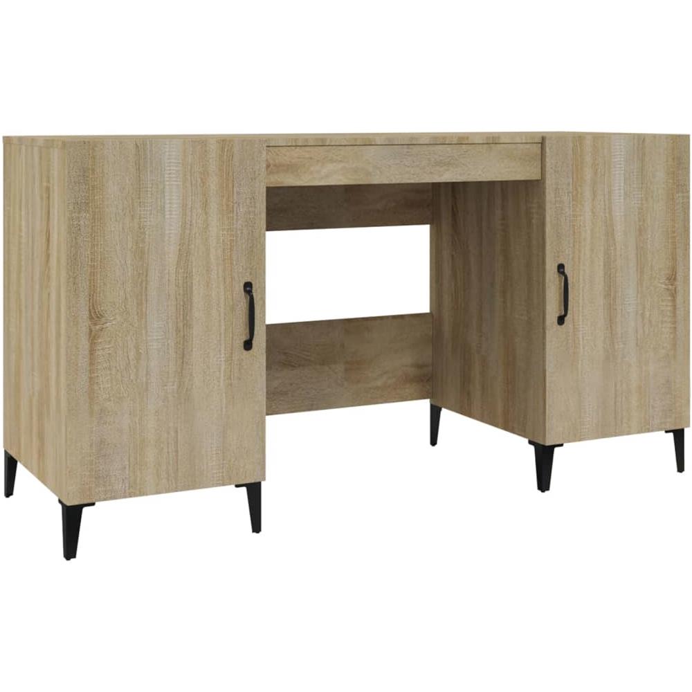 Scrivania Rovere Sonoma 140x50x75 Cm In Legno Multistrato - Foto 2