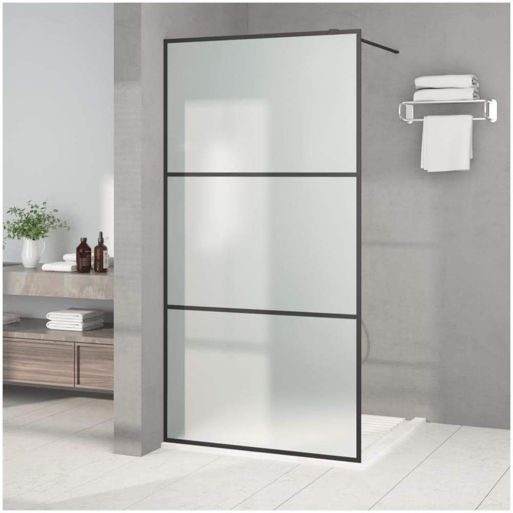 Parete Doccia Walk In 100x195 Cm Vetro Smerigliato Esg - Foto 1