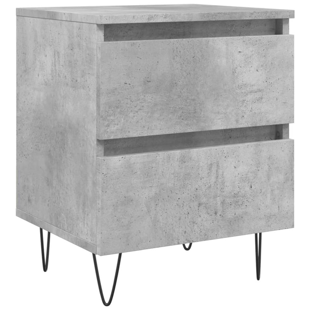 Comodino Grigio Cemento 40x35x50 Cm In Legno Multistrato - Foto 2